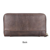 Royal Bagger Vintage Long Wallet for Men, Genuine Leather Portable Wristlet Clutch Bags, Business Multifunction Men's Purse 1745