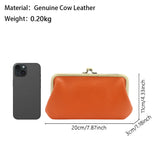 Royal Bagger Clutch Purses for Women Genuine Cow Leather Coin Purse Card Holder Fashion Casual Kiss Lock Phone Wallet 1516