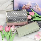 Royal Bagger Genuine Leather Fashion Glasses Case - RFID Blocking, Fashion Pencil Bag with Kiss Lock, Coin Purse for Women 2135