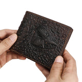 Royal Bagger Short Wallets for Men Crazy Horse Leather Cowhide Large Capacity Card Holder Vintage Coin Purse Bifold Wallet 1473